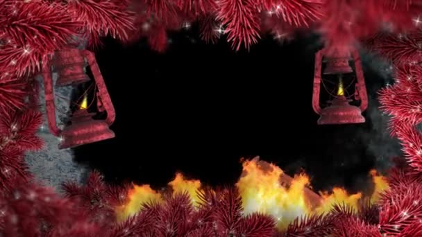 Moldura de Natal e Slideshow de Inverno — Vídeo de Stock