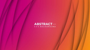 Altın çizgili ve yarım tonlu modern turuncu ve mor arkaplan kavramı. Kopyalama alanı olan arkaplan