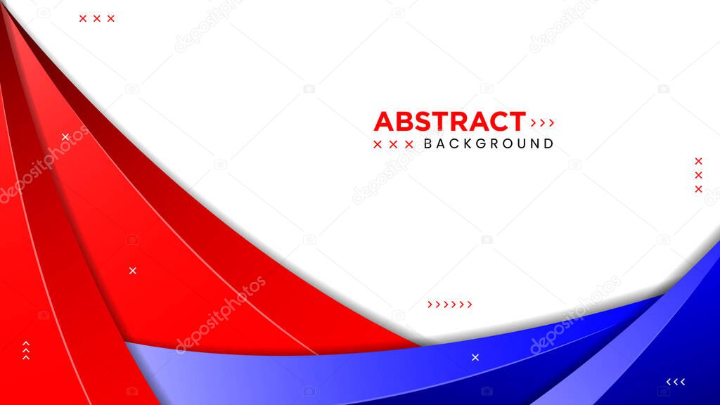 Modern abstract red blue white background design