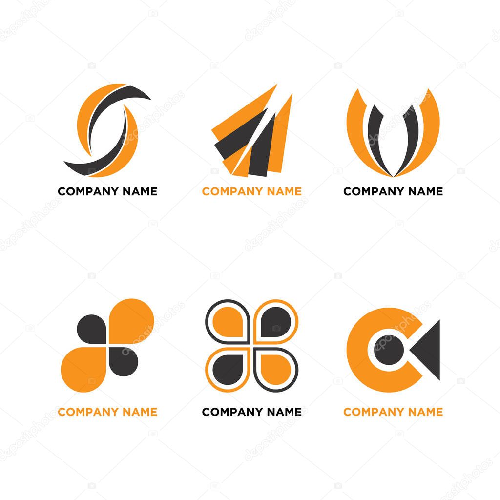 Illustration vector graphic set of company logo design