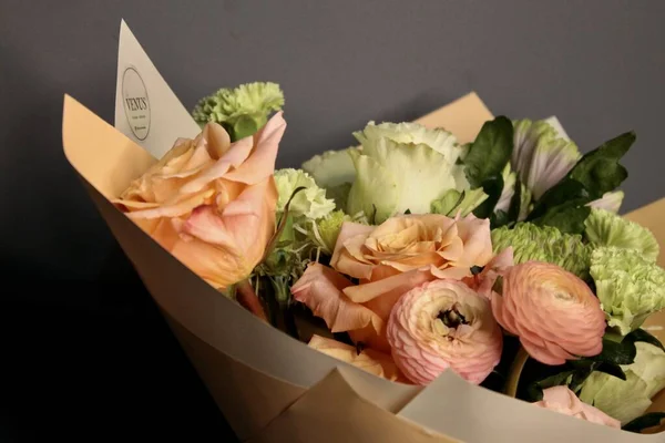 Boleto Com Flores Quê Muitos Tipos Diferentes Rosas — Fotografia de Stock