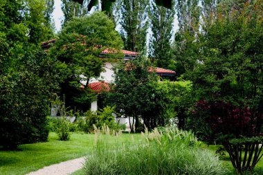BOTANICAL GARDEN 'IN ortasında döşemesi olan rüya köşesi. DOĞLU.