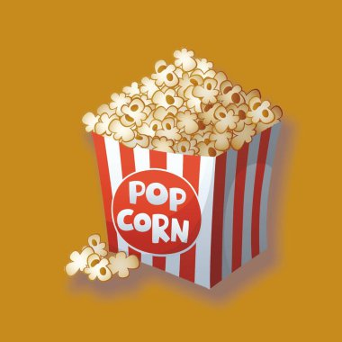 LIFESTYLE. POPCORN. IT'S TIME FOR A MOVIE AT THE CINEMA. DIVERSIFIED COLORED BACKGROUND.