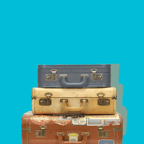 Lifestyle Luggage Ready Holiday Time Relax Mood Relax Colored Background — Stok fotoğraf