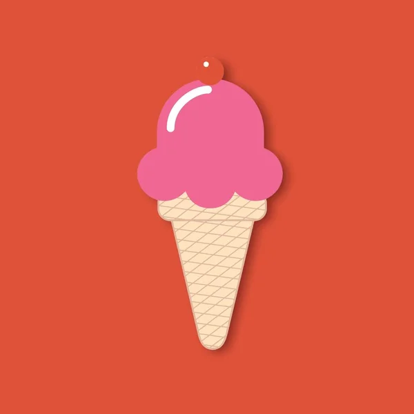 Lifestyle Illustration Colored Illustration Delicious Ice Cream Colored Background — Stockfoto