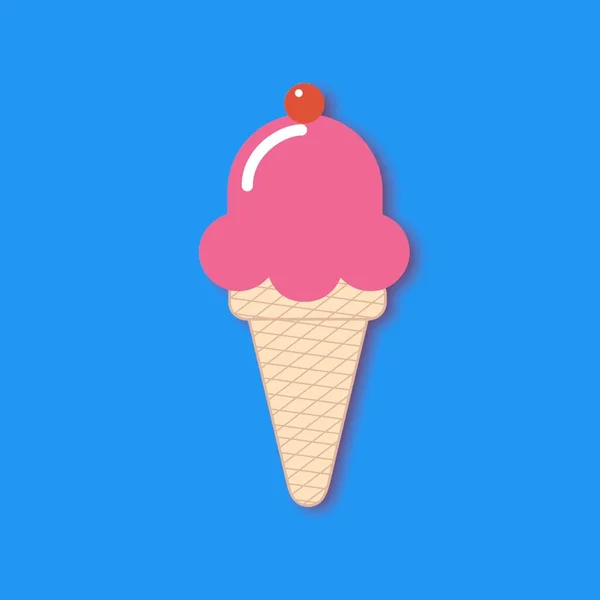 Lifestyle Illustration Colored Illustration Delicious Ice Cream Colored Background — 스톡 사진