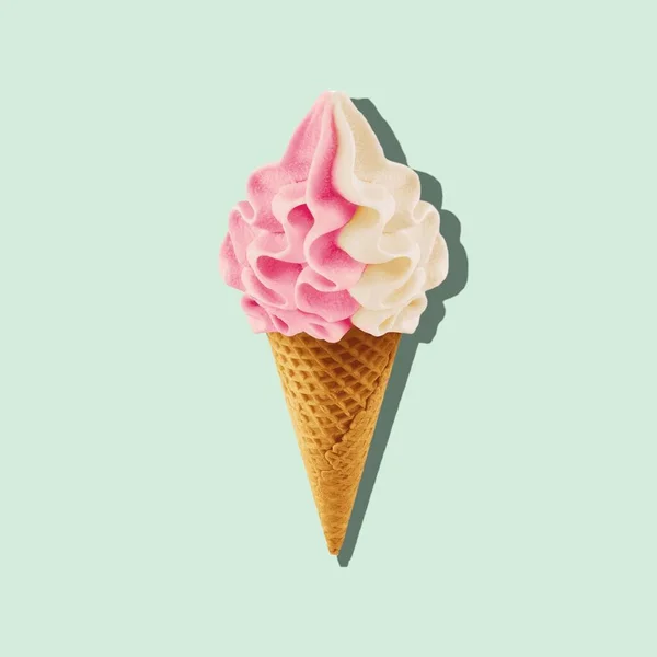 Lifestyle Illustration Colored Illustration Delicious Ice Cream Colored Background — Stock Photo, Image