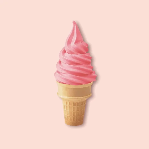 Lifestyle Illustration Colored Illustration Delicious Ice Cream Colored Background — ストック写真