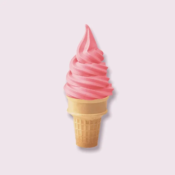 Lifestyle Illustration Colored Illustration Delicious Ice Cream Colored Background — Stock Photo, Image