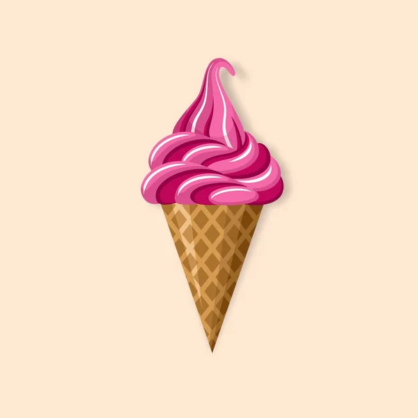 Lifestyle Illustration Colored Illustration Delicious Ice Cream Colored Background — Stockfoto