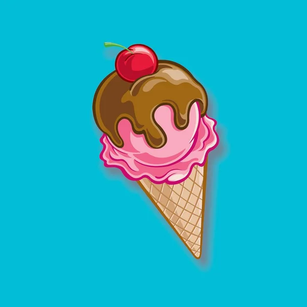 Lifestyle Illustration Colored Illustration Delicious Ice Cream Colored Background — Stok fotoğraf