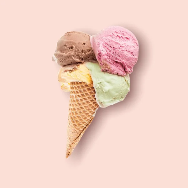 Lifestyle Illustration Colored Illustration Delicious Ice Cream Colored Background — Stockfoto