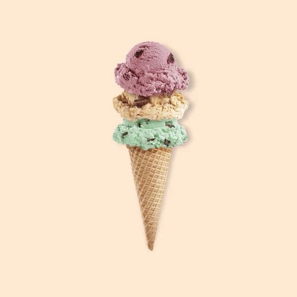 Lifestyle Illustration Colored Illustration Delicious Ice Cream Colored Background — 图库照片