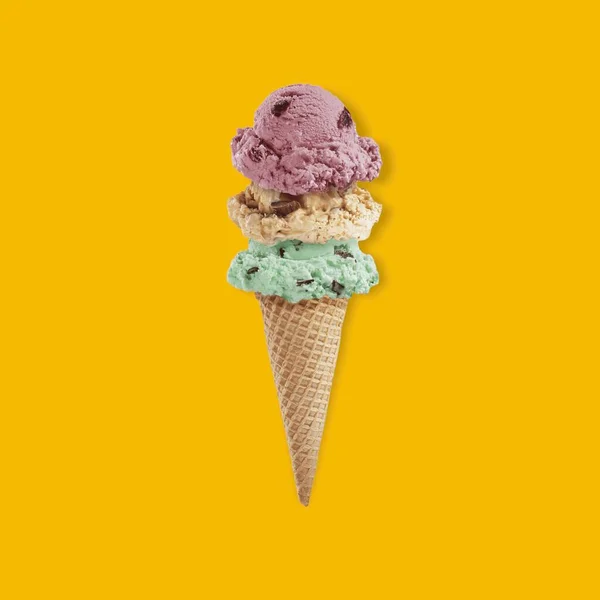 Lifestyle Illustration Colored Illustration Delicious Ice Cream Colored Background — Fotografia de Stock