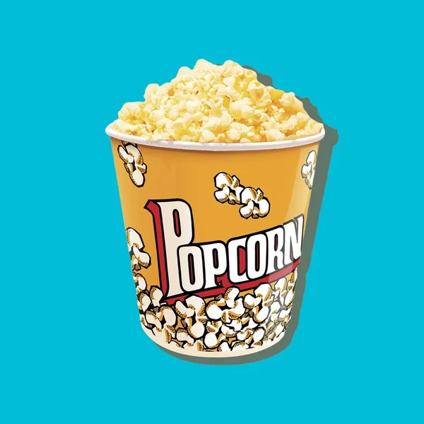 Lifestyle Popcorn Time Movie Cinema Diversified Colored Background — Photo