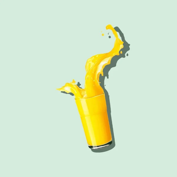 COLORED ILLUSTRATION. ORANGE JUICE. CITRUS. COLORED BACKGROUND. FRUIT.