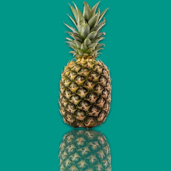 Colored Illustration Pineapple Colored Background Fruit — Stok fotoğraf