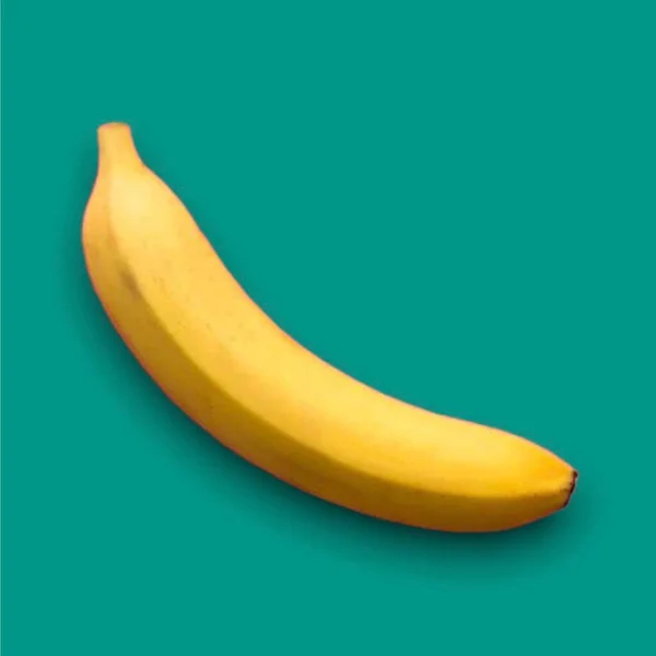 Colored Illustration Yellow Banana Colored Background Fruit — Stok Foto