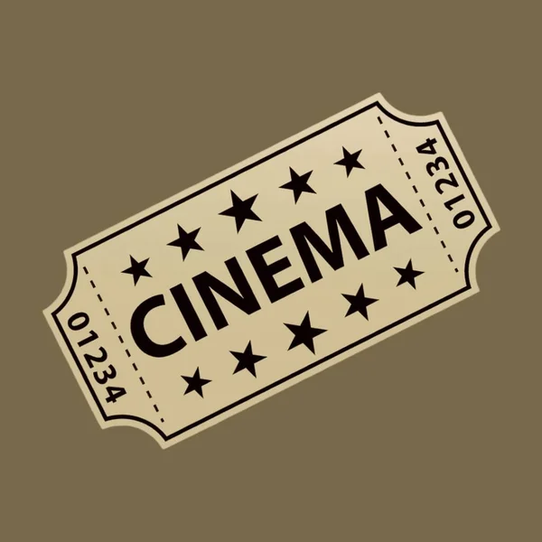 Lifestyle Cinema Action Movie Ticket Colored Background — Stockfoto