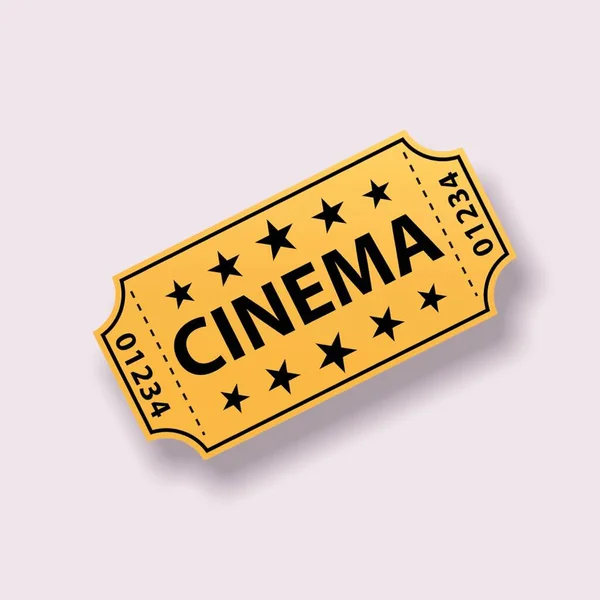 Lifestyle Cinema Action Movie Ticket Colored Background — Stockfoto