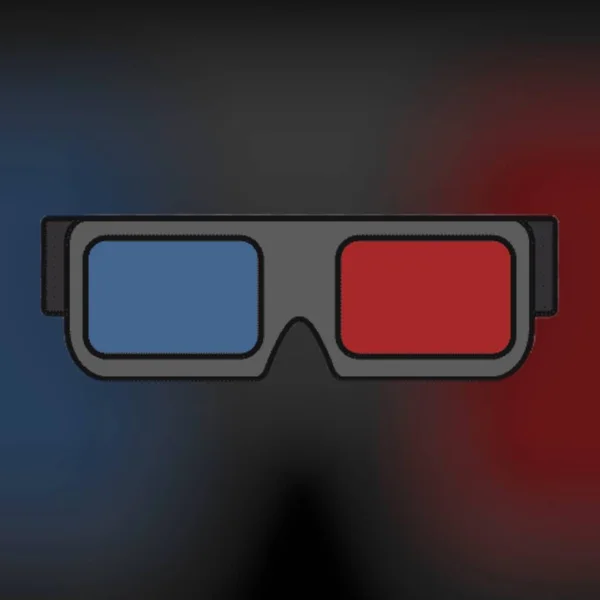 Lifestyle Glasses Cinema Movie Colored Background — Stockfoto