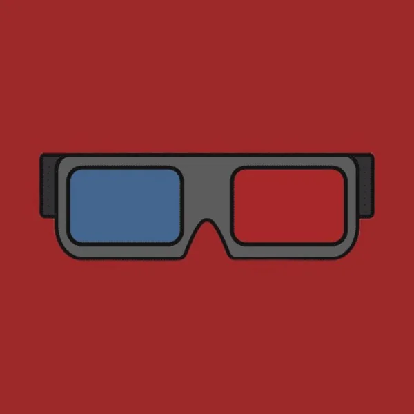 Lifestyle Glasses Cinema Movie Colored Background — Fotografia de Stock