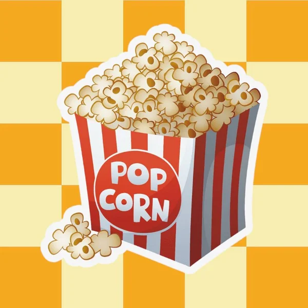 Lifestyle Food Snacks Popcorn Snack Cinema Movie Colored Background — 스톡 사진