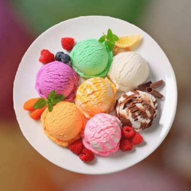 LIFESTYLE. ILLUSTRATION. COLORED ILLUSTRATION. DELICIOUS ICE CREAM. COLORED BACKGROUND.