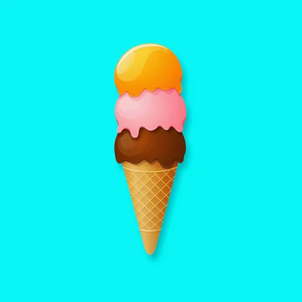 Lifestyle Illustration Colored Illustration Delicious Ice Cream Colored Background — Stok fotoğraf