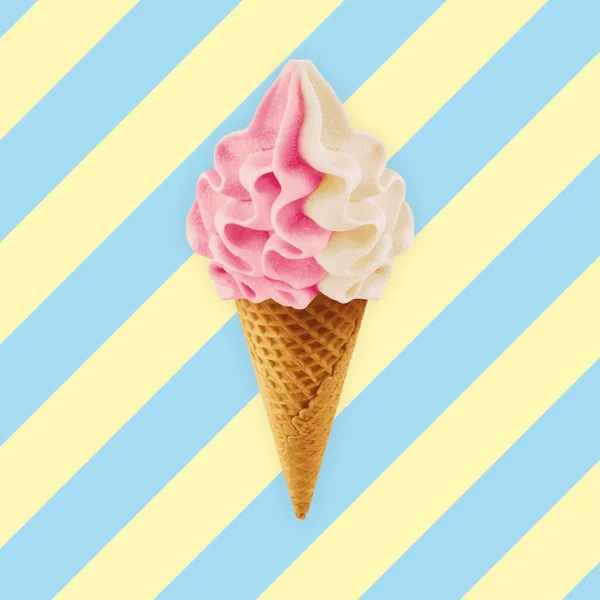 Lifestyle Illustration Colored Illustration Delicious Ice Cream Colored Background — Zdjęcie stockowe