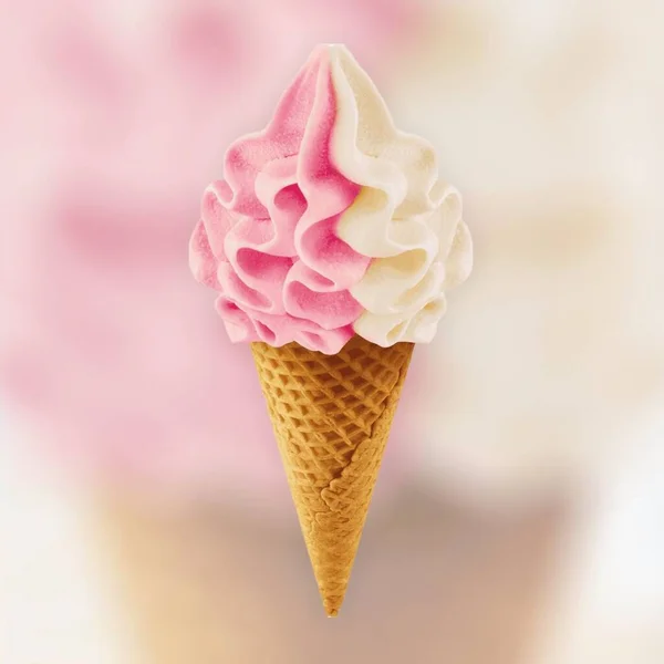 Lifestyle Illustration Colored Illustration Delicious Ice Cream Colored Background — Stockfoto