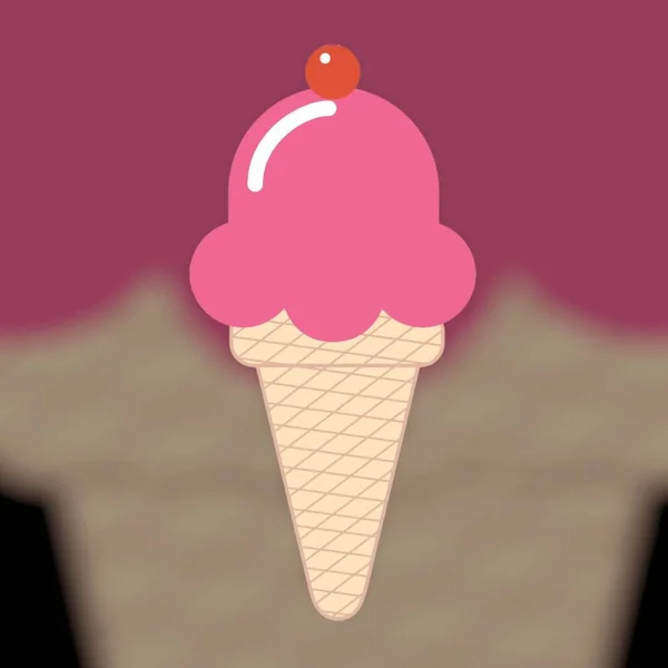 Lifestyle Illustration Colored Illustration Delicious Ice Cream Colored Background —  Fotos de Stock