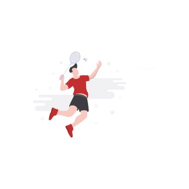 Badminton şampiyonasına ve turnuvalara katılan çocuk.