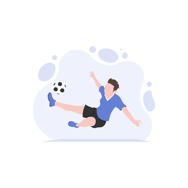 Soccer Player Play Soccer Championships — стоковый вектор