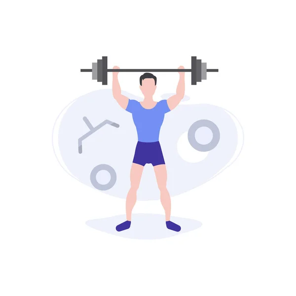 Boy Taking Part Fitness Competiton Tokyo Olympics — Image vectorielle