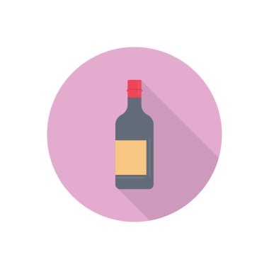 Şeffaf bir arkaplanda alkol vektör çizimi. Konsept ve grafik tasarım için vektör çizgisi düz simgesi..