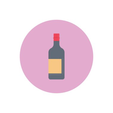 Şeffaf bir arkaplanda alkol vektör çizimi. Konsept ve grafik tasarım için vektör çizgisi düz simgesi..