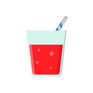 Şeffaf bir arkaplan üzerinde meyve suyu vektör çizimi. Konsept ve grafik tasarım için vektör çizgisi düz simgesi. 