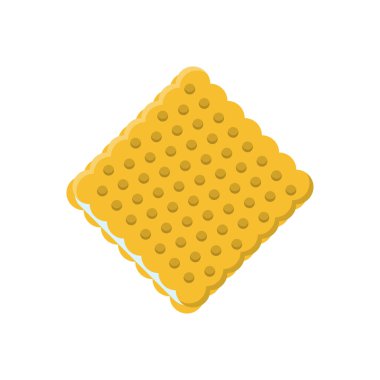 Şeffaf arkaplan üzerinde bisküvi Vektörü çizimi. Konsept ve grafik tasarım için vektör çizgisi düz simgesi.