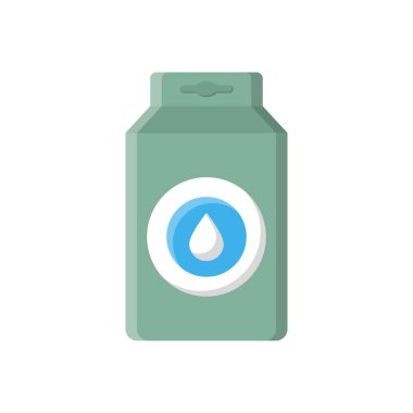 Şeffaf bir arkaplan üzerinde süt paketi vektör çizimi. Konsept ve grafik tasarım için vektör çizgisi düz simgesi. 