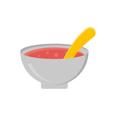 Şeffaf bir arkaplan üzerinde çorba vektörü çizimi. Konsept ve grafik tasarım için birinci sınıf kalite semboller.. 