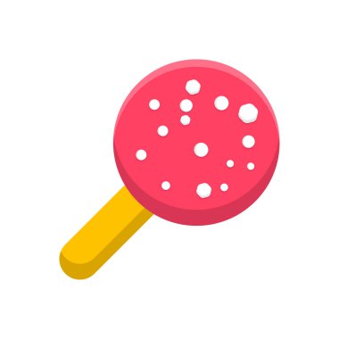 Şeffaf bir arkaplan üzerinde lolipop vektör çizimi. Konsept ve grafik tasarım için vektör çizgisi düz simgesi.