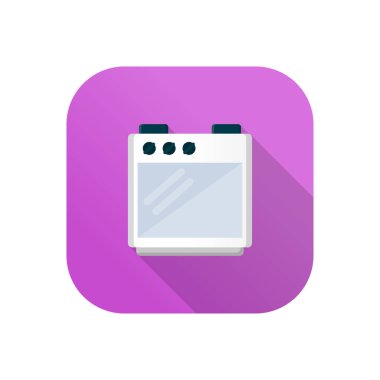 Şeffaf bir arkaplanda mikrodalga vektör çizimi. Konsept ve grafik tasarım için vektör çizgisi düz simgesi. 