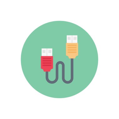 Şeffaf bir arkaplan üzerinde kablo kablo vektör çizimi. Konsept ve grafik tasarım için vektör çizgisi düz simgesi.