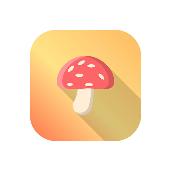 mushroom vector illustration on a transparent background.Premium quality symbols.vector line flat icon for concept and graphic design. 