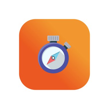 Saydam bir arkaplanda kronometre vektör çizimi. Konsept ve grafik tasarım için vektör çizgisi düz simgesi.