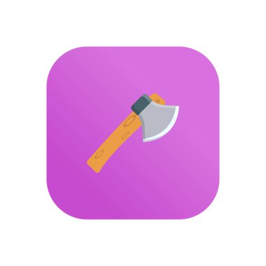 Şeffaf bir arkaplan üzerinde balta Vektörü illüstrasyonu. Konsept ve grafik tasarım için vektör çizgisi düz simgesi.