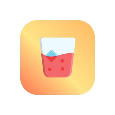 Şeffaf bir arkaplan üzerinde meyve suyu vektör çizimi. Konsept ve grafik tasarım için vektör çizgisi düz simgesi.