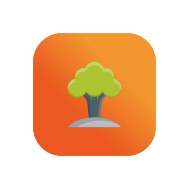 Şeffaf arkaplan üzerinde ağaç vektör çizimi. Konsept ve grafik tasarım için birinci sınıf kalite semboller..