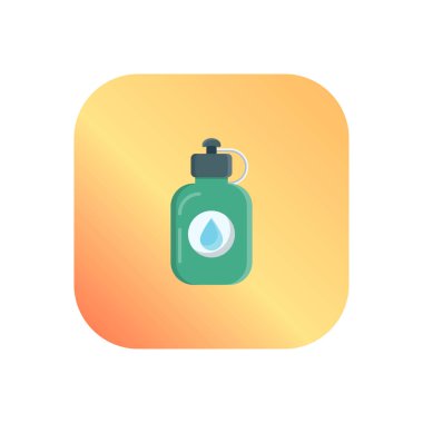 Saydam bir arkaplan üzerinde şişe vektör çizimi. Konsept ve grafik tasarım için vektör çizgisi düz simgesi..